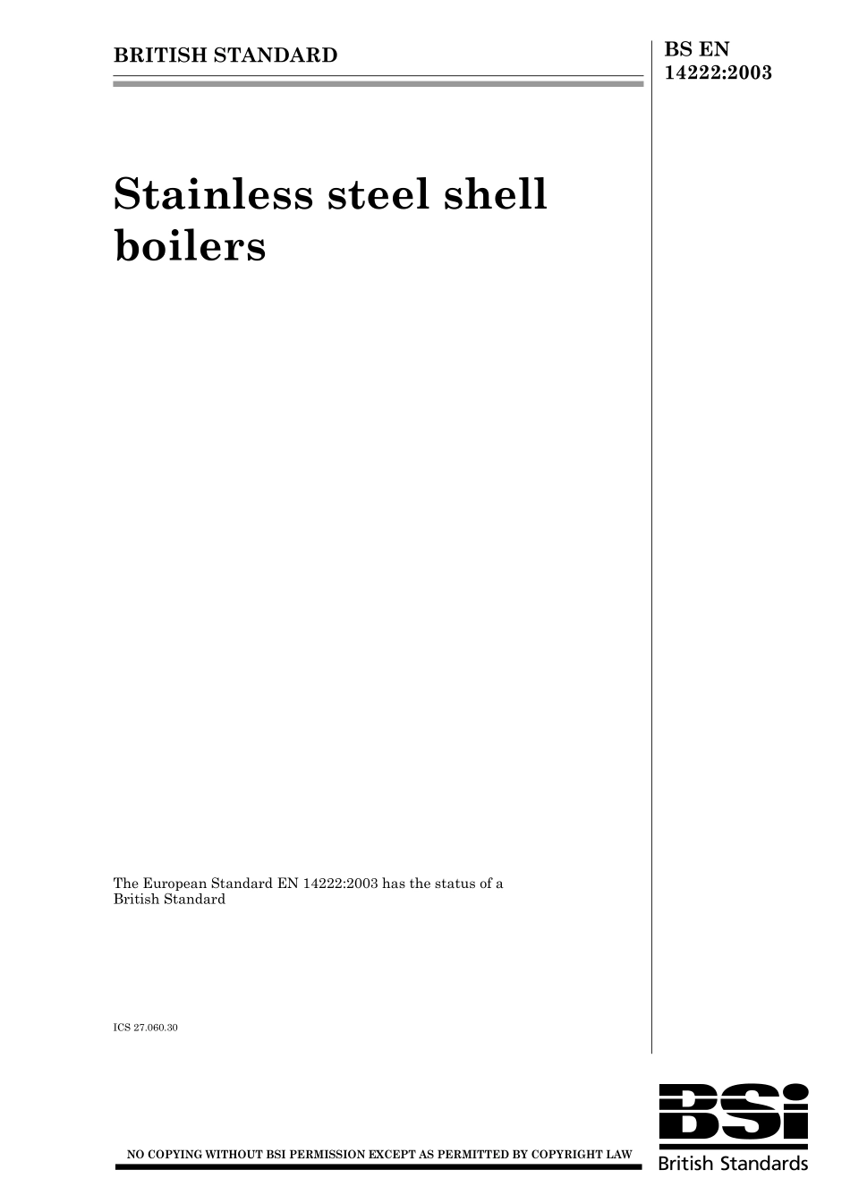 [www.staffempire.com]-BS EN 14222-2003 Stainless steel shell boilers.pdf_第1页
