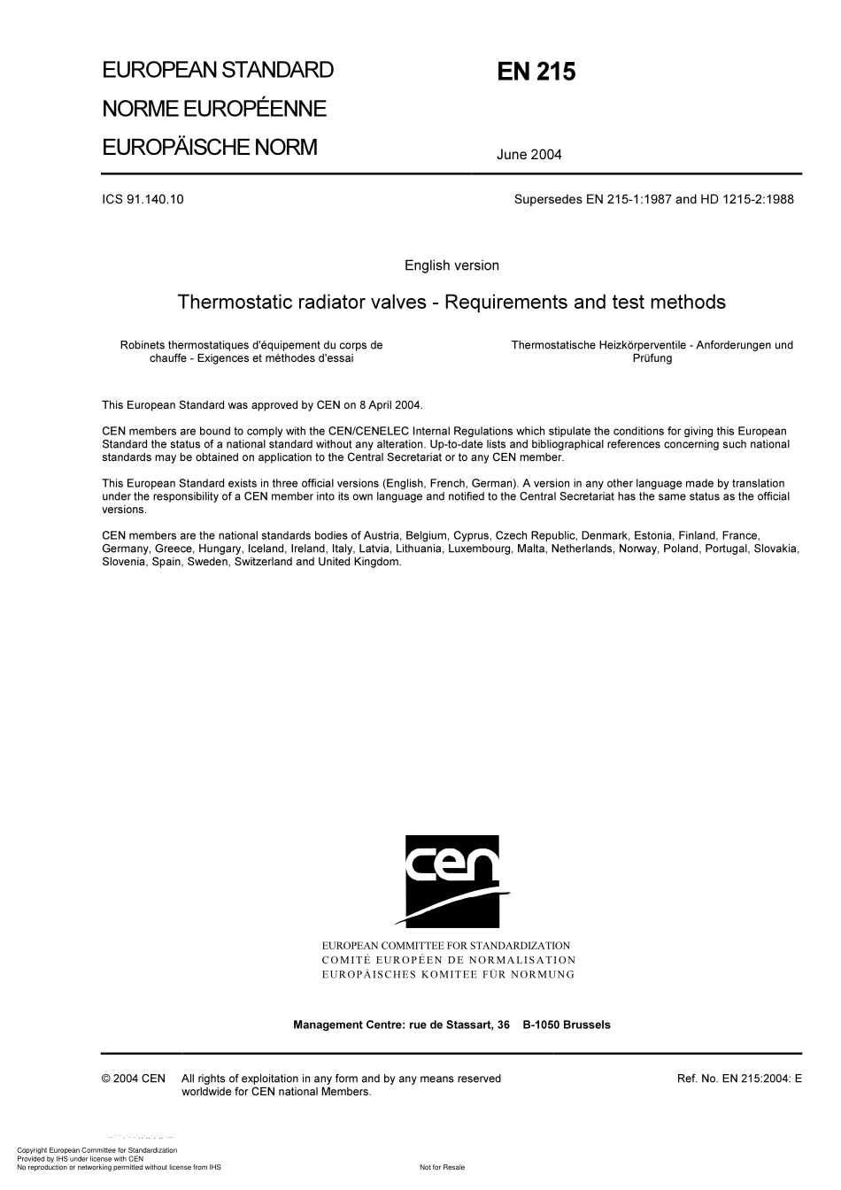 [www.staffempire.com]-BS EN 215-2004 恒温散热器阀.要求和试验方法Thermostatic radiator valves - Requirements and test methods.pdf_第3页