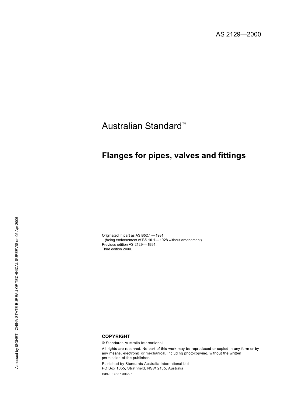 [www.staffempire.com]-AS 2129-2000 Flanges for pipes, valves and fittings.PDF_第3页