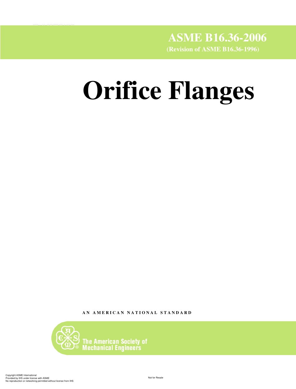 [www.staffempire.com]-ASME B16.36-2006 Orifice Flanges.pdf_第1页