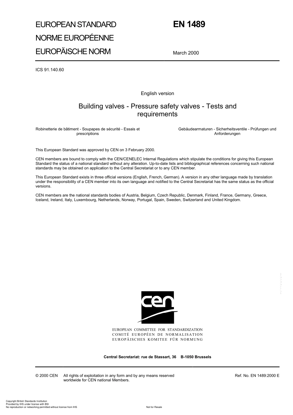 [www.staffempire.com]-BS EN 1489-2000 建筑物阀门.压力安全阀门.试验和要求.pdf_第3页