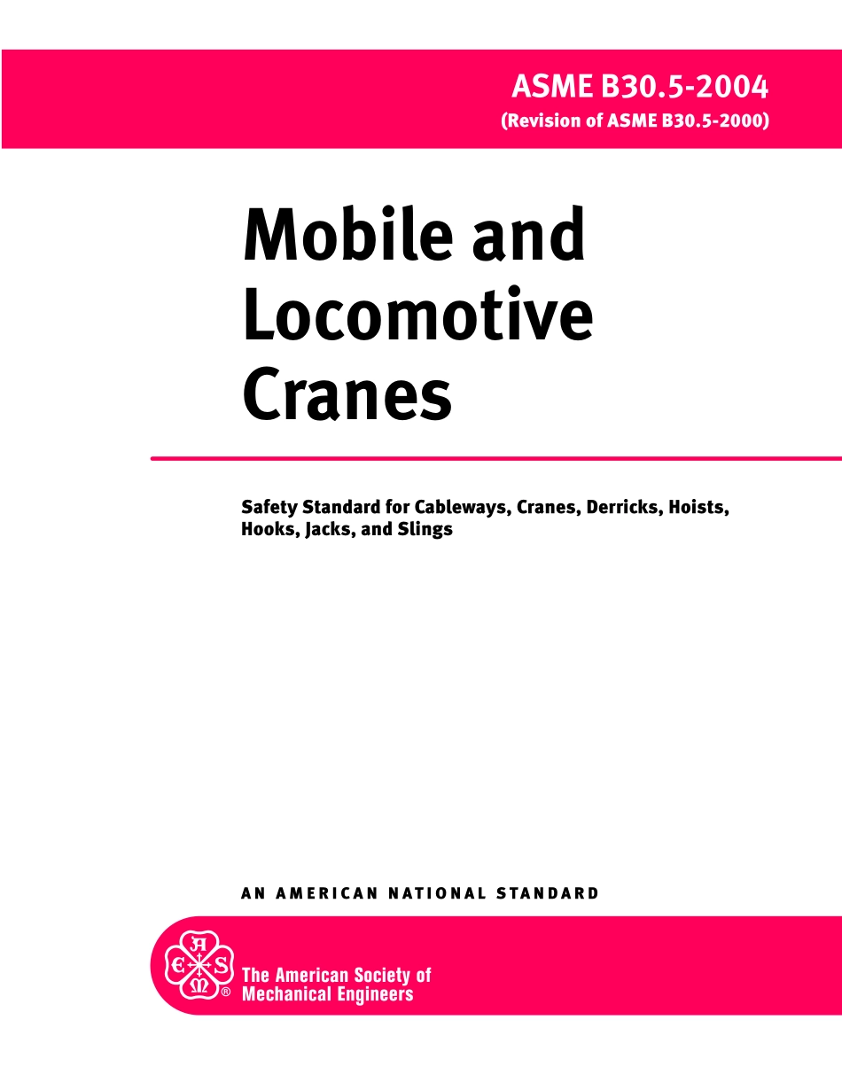 [www.staffempire.com]-ASME B30.5-2004 汽车起重机和机车起重机.pdf_第1页