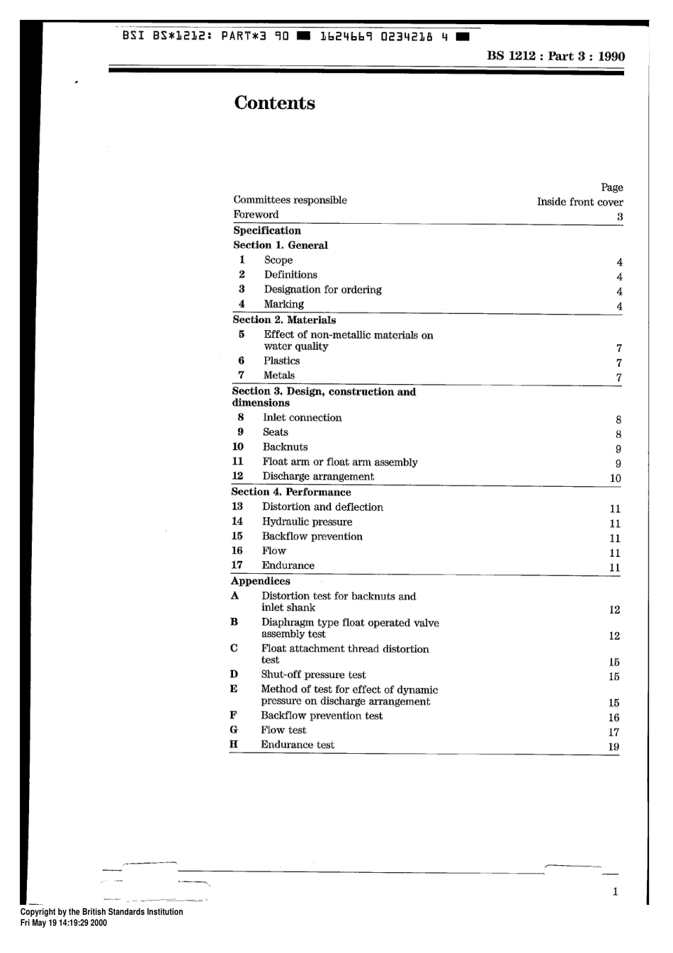 [www.staffempire.com]-BS 1212-3-1990 Float operated valves. part 3 Specification for diaphragm type float operated valves (plastics bodied) for coldwater services only.pdf_第3页