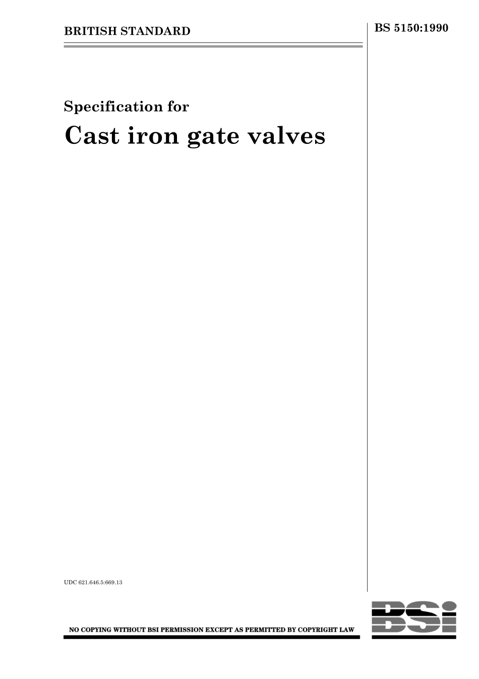 [www.staffempire.com]-BS 5150-1990铸铁闸阀.pdf_第1页