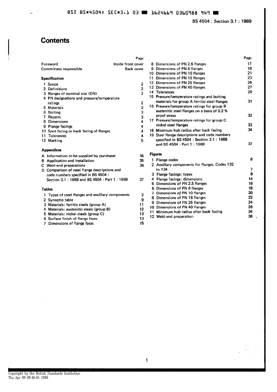 [www.staffempire.com]-BS 4504-3.1-1989 管道 阀门 管件用圆法兰 第1节 钢法兰技术条件.pdf_第3页