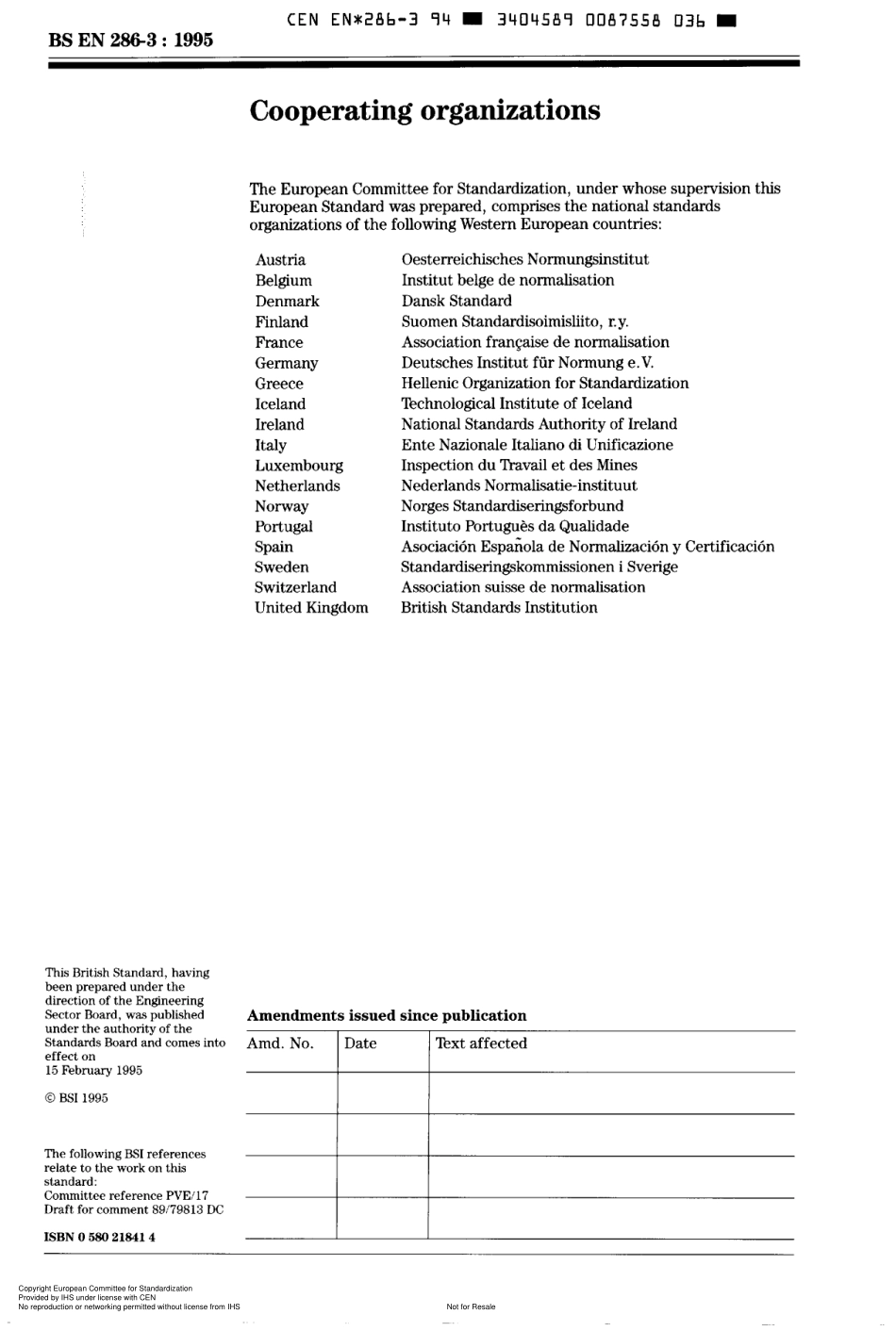 [www.staffempire.com]-BS EN 286-3-1995 Simple unfired pressure vessels designed to contain air or nitrogen Part 3. Steel pressur.pdf_第2页
