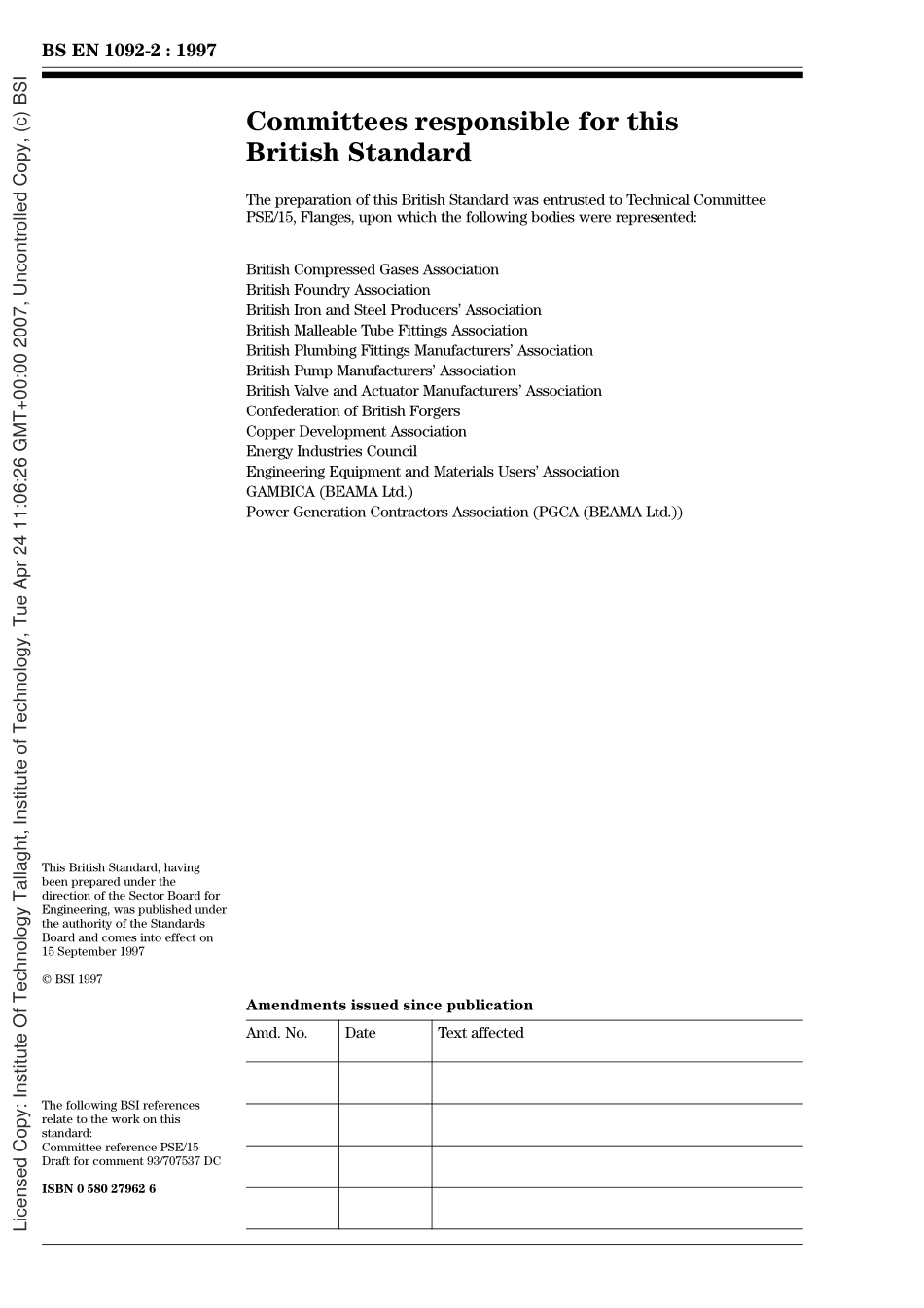 [www.staffempire.com]-BS EN 1092-2-1997Flanges and their joints. Circular flanges for pipes, valves, fittings and accessories, PN designated. Cast iron flanges.pdf_第2页