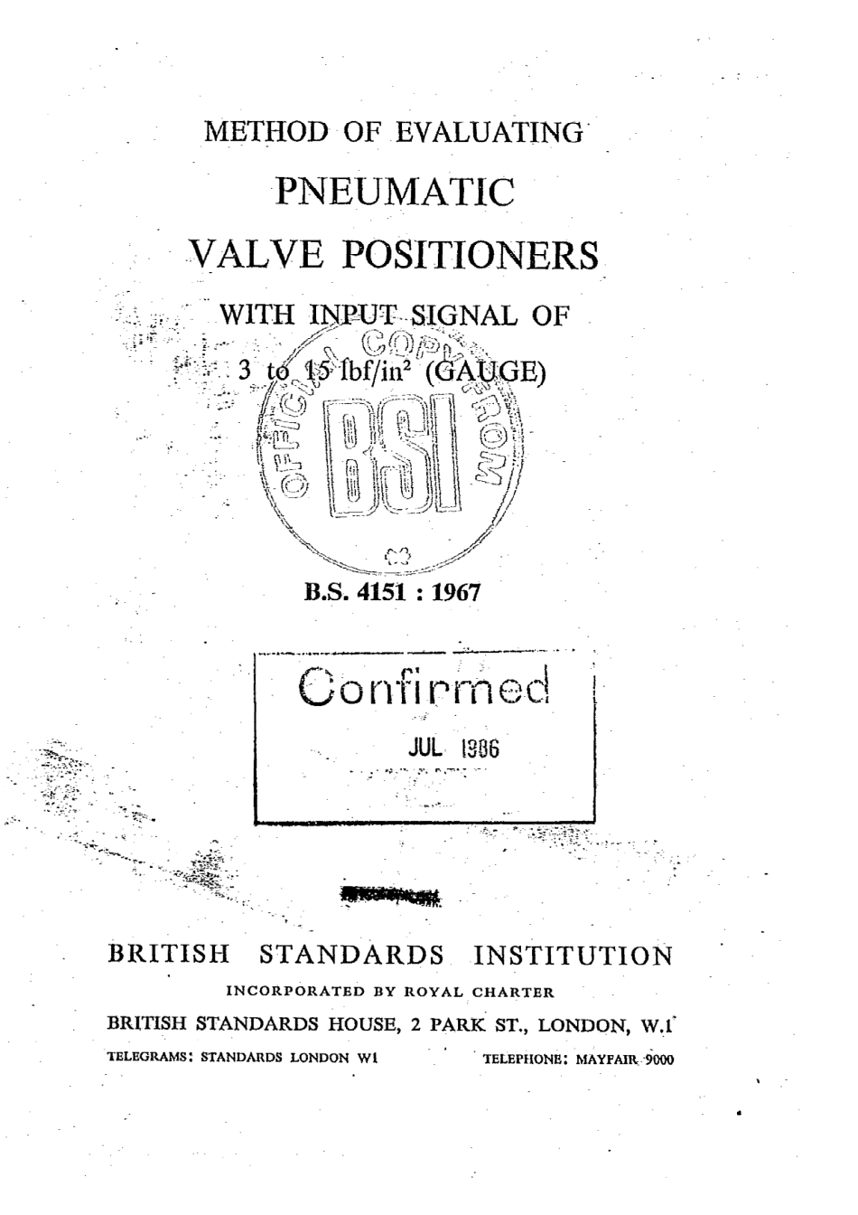 [www.staffempire.com]-BS 4151-1967 输入信号为 3至151bin(压力计)的气动阀定位器的评定方法.pdf_第1页