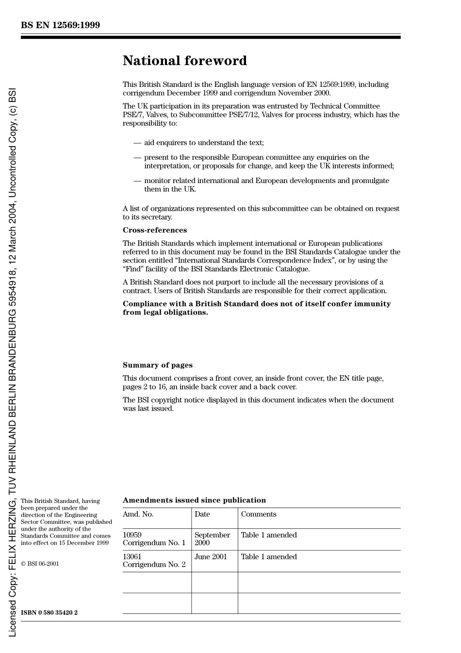 [www.staffempire.com]-BS EN 12569-1999 工业阀门.化学和岩石化学工艺工业阀门.要求和试验Industrial valves - Valves for chemical and petrochemical process industry - Requirements and tests.pdf_第3页