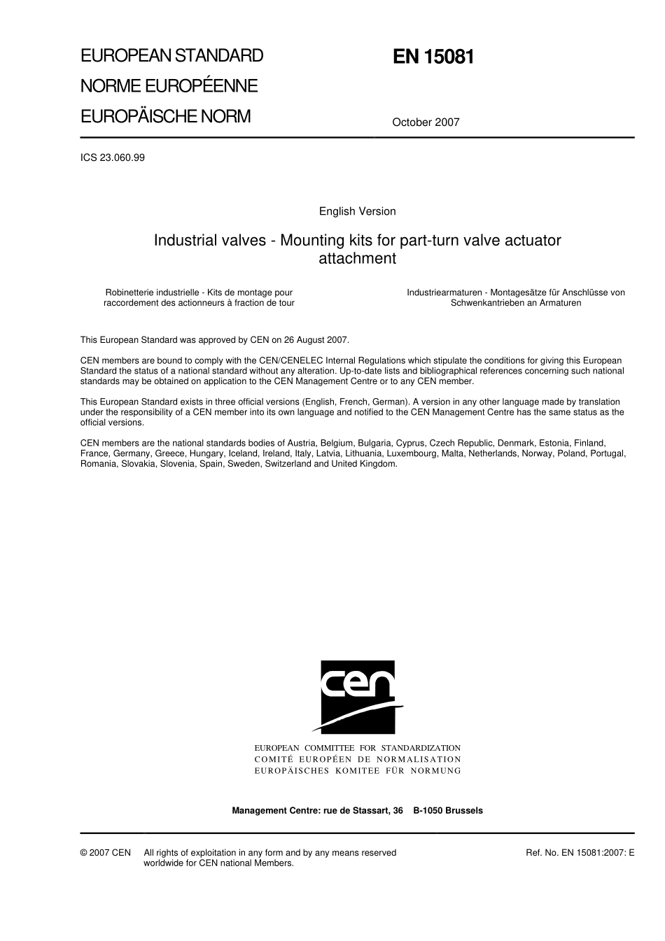 [www.staffempire.com]-BS EN 15081-2007 工业阀门.部分回转阀门传动装置附件用装配工具箱.pdf_第3页