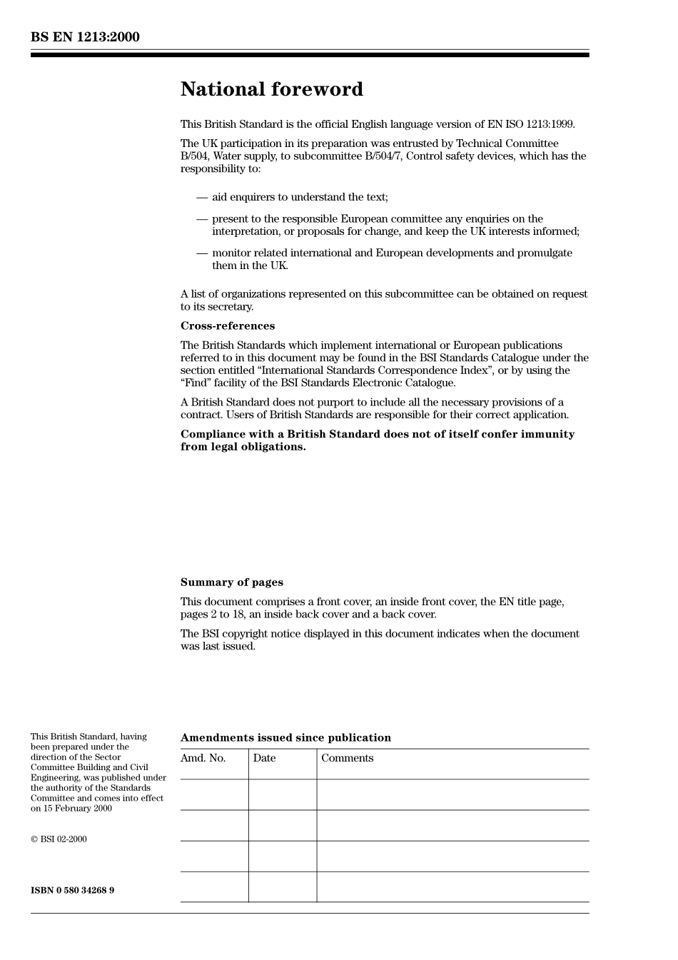 [www.staffempire.com]-BS EN 1213-2000 建筑阀门.建筑物中饮用水供应用铜合金截止阀.试验和要求.pdf_第2页