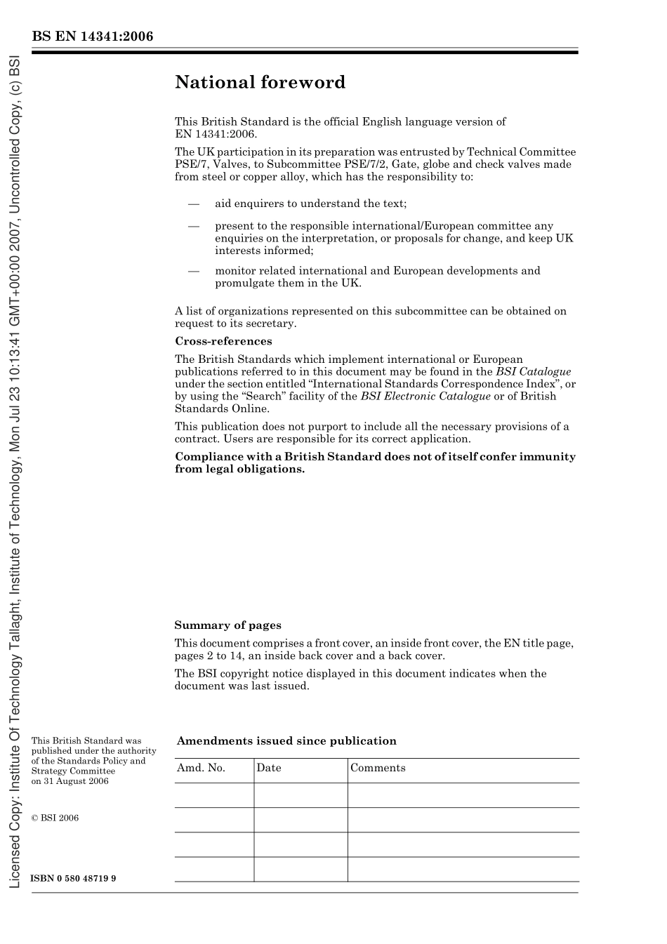[www.staffempire.com]-BS EN 14341-2006工业阀门 止回阀Industrial valves - Steel check valves.pdf_第2页