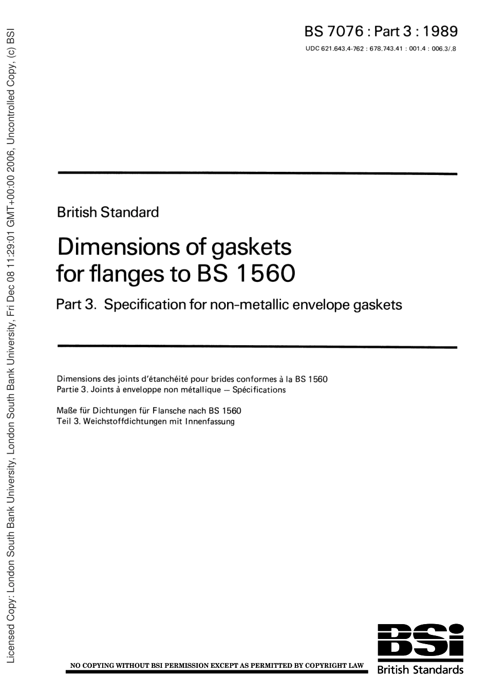 [www.staffempire.com]-BS 7076-3-1989法兰密封垫尺寸.第3部分非金属套密封垫规范.pdf_第1页