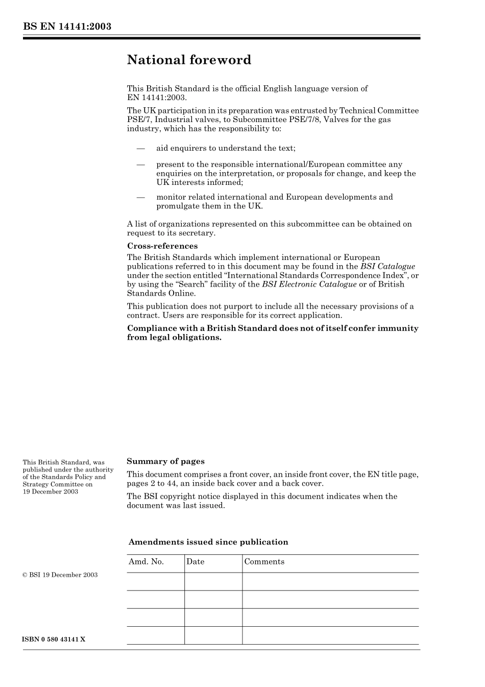 [www.staffempire.com]-BS EN 14141 2003 Valves for natural gas transportation in pipelines.pdf_第2页
