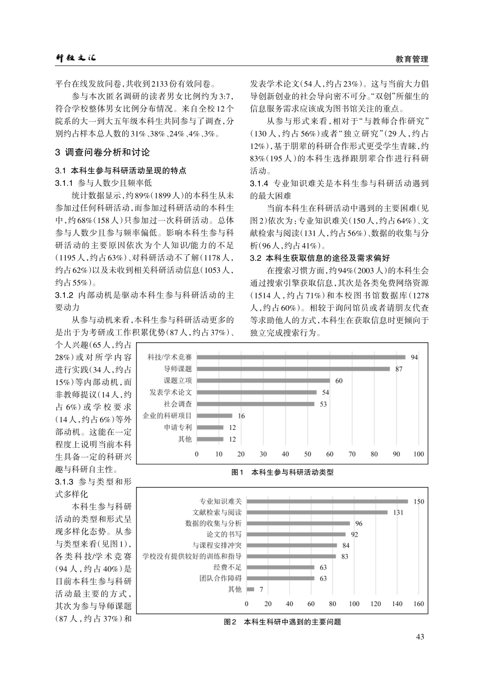 基于问卷调查的高校图书馆本科生科研支持服务研究——以湖北中医药大学为例.pdf_第2页