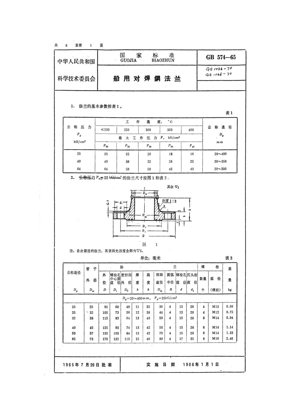 [www.staffempire.com]-GB 574-1965 船用对焊钢法兰.pdf_第1页