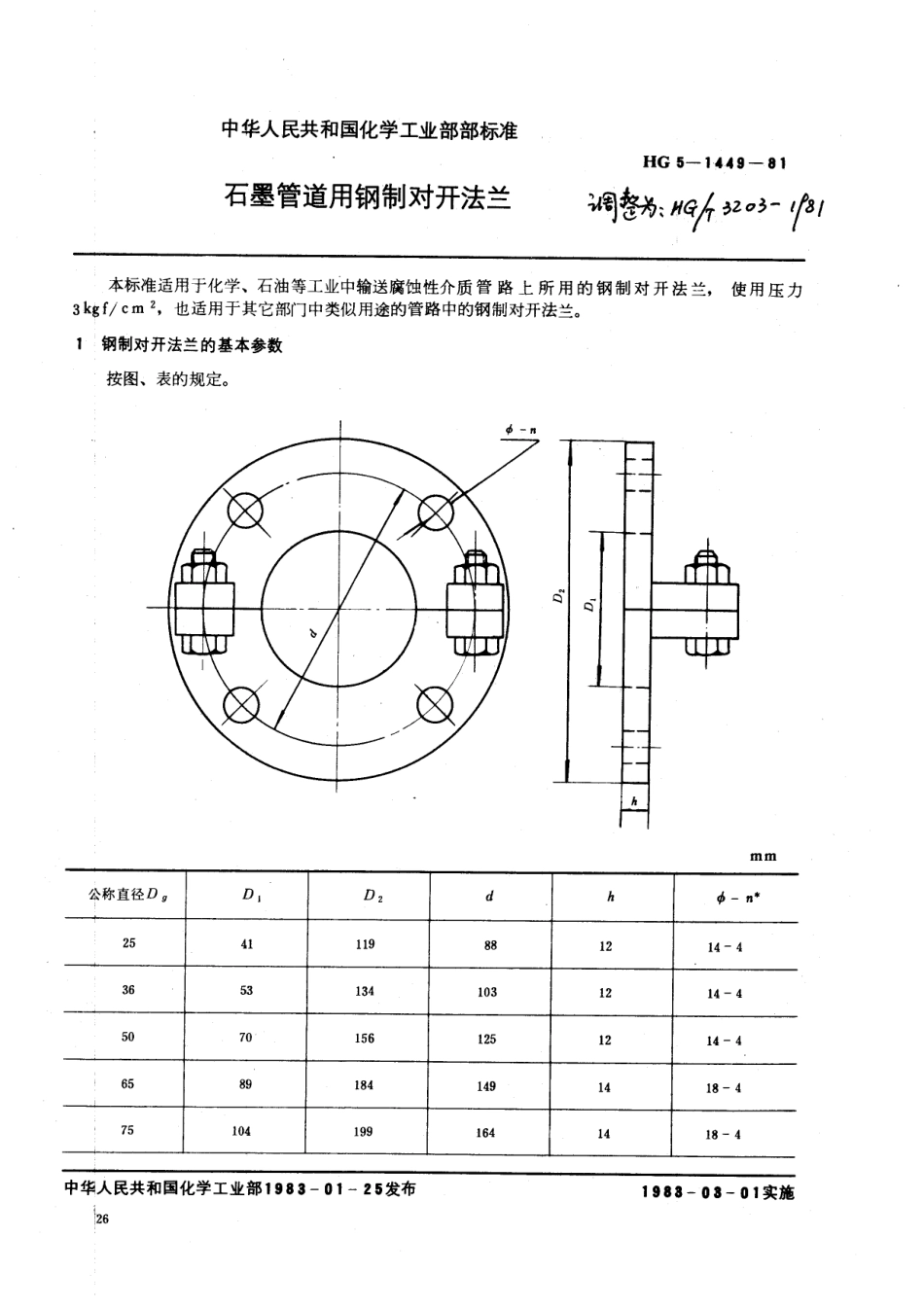 [www.staffempire.com]-HGT 3203-1981 石墨管通用钢制对开法兰.pdf_第1页
