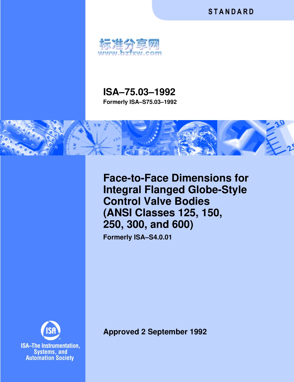 [www.staffempire.com]-ISA 75.03-1992.PDF_第1页