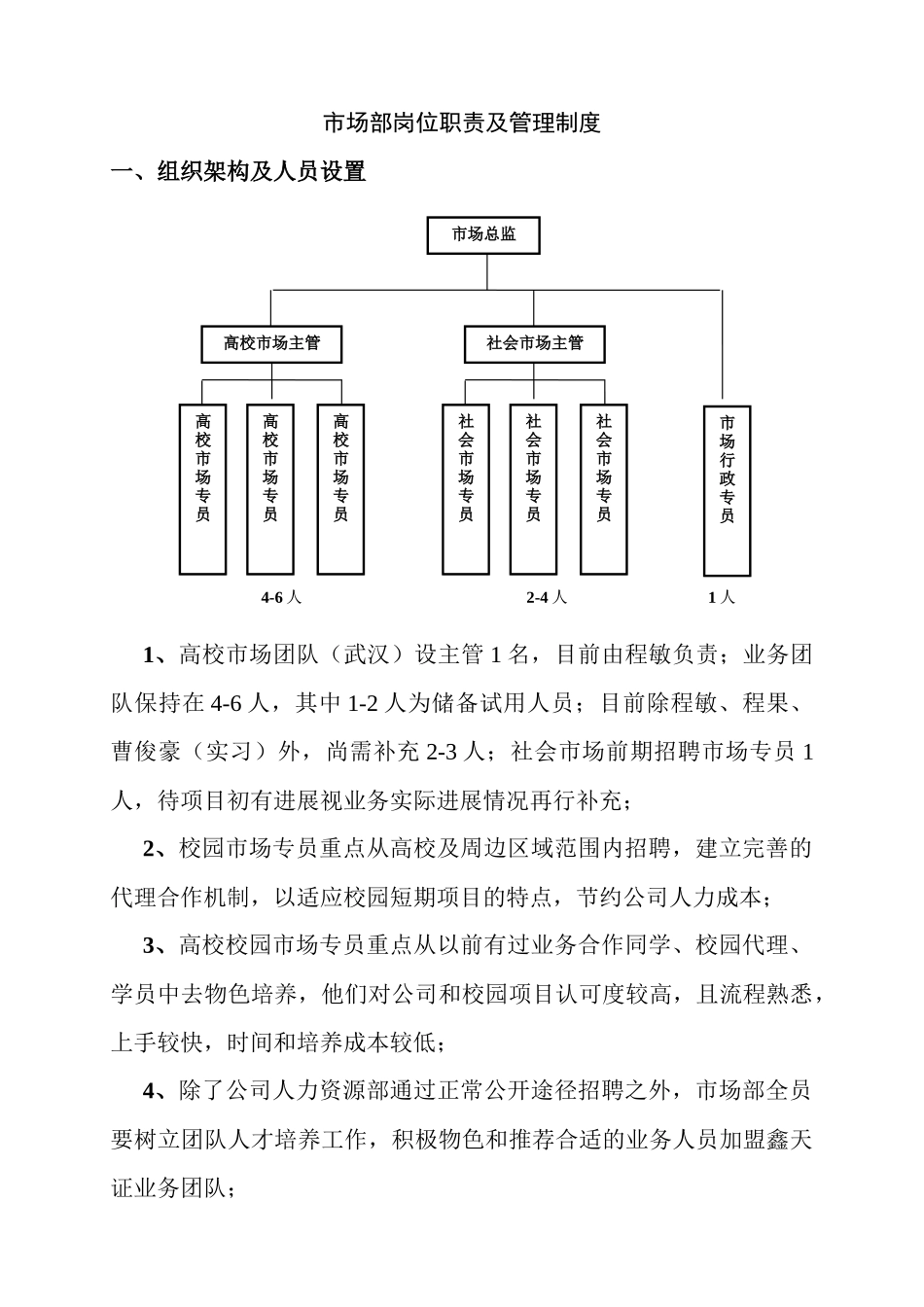 02 -市场部职责及岗位职责-适用于教育培训.docx_第1页
