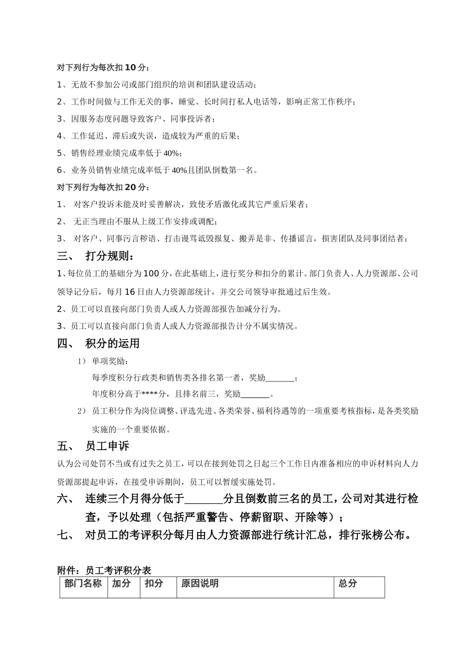 【积分管理】员工积分管理制度.doc_第2页