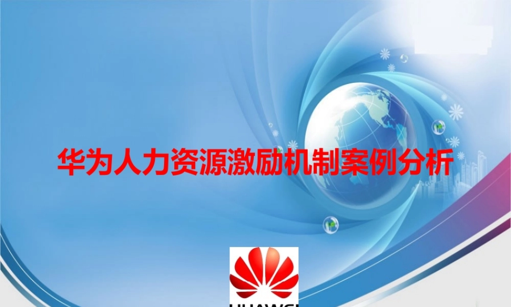 华为员工激励分析 24P.ppt