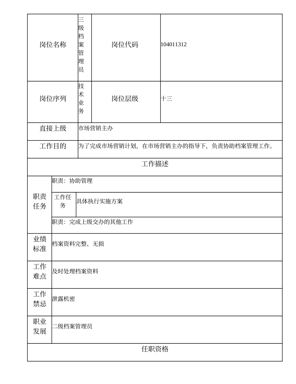 104011312 三级档案管理员.doc_第1页