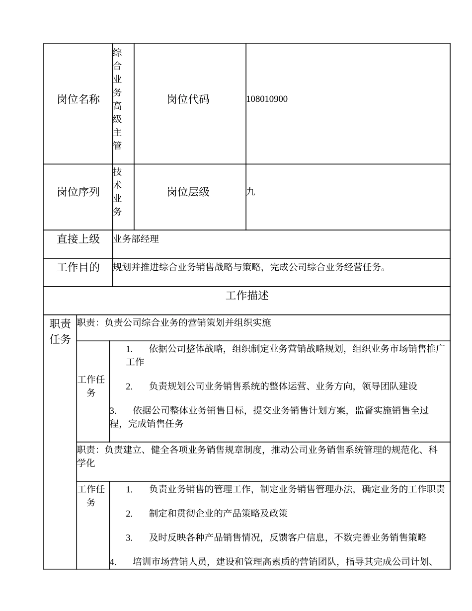 108010900 综合业务高级主管.doc_第1页