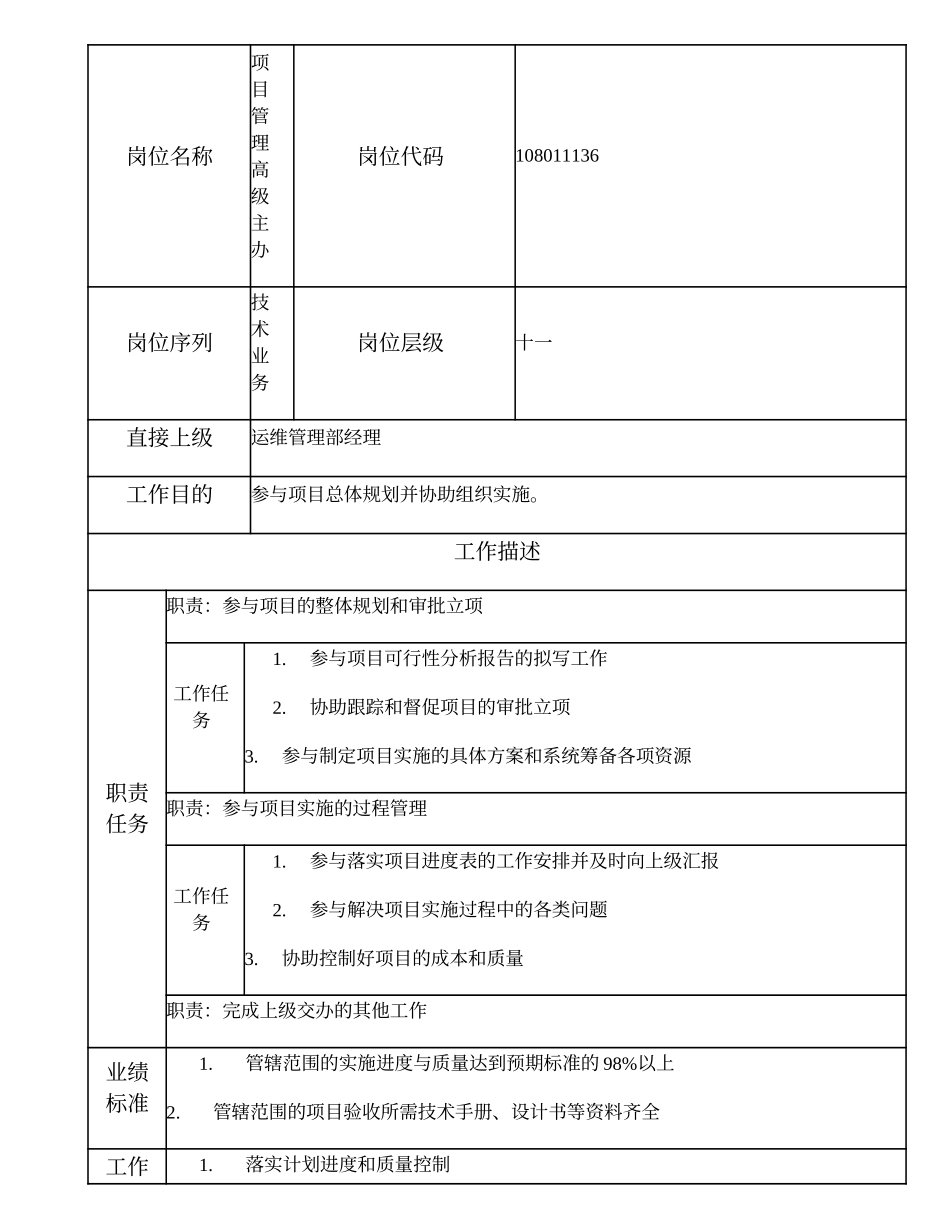 108011136 项目管理高级主办.doc_第1页