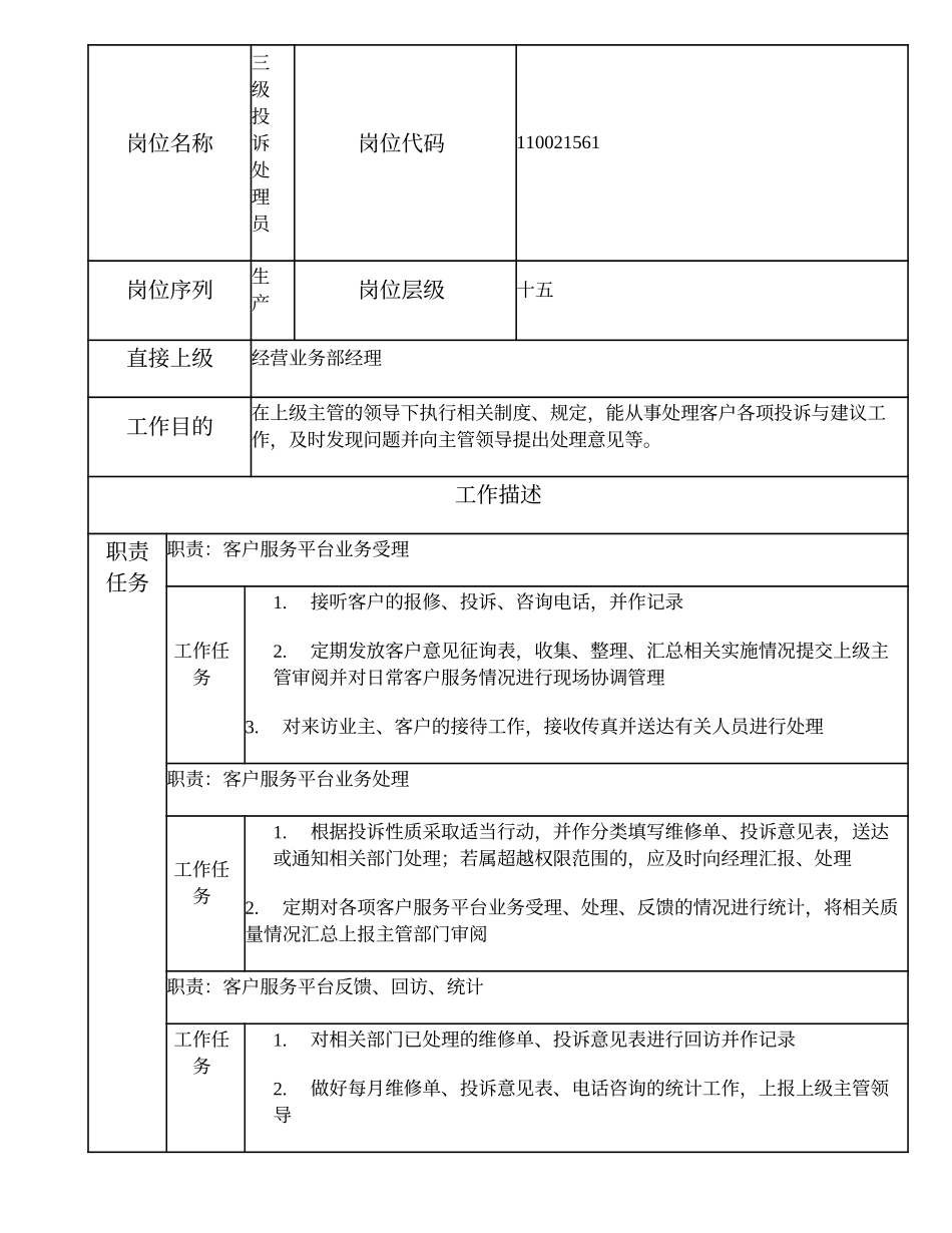 110021561 三级投诉处理员.doc_第1页