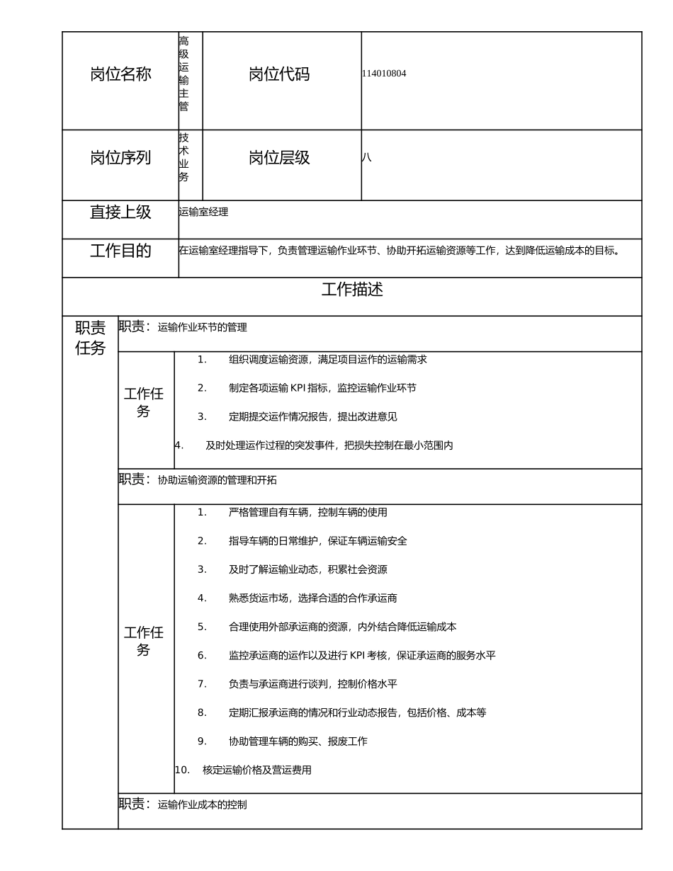 114010804 高级运输主管.doc_第1页