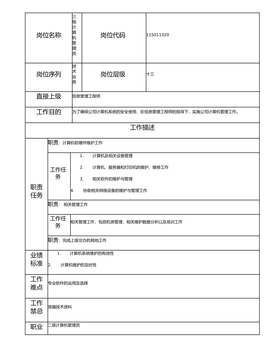 115011320 三级计算机管理员.doc_第1页