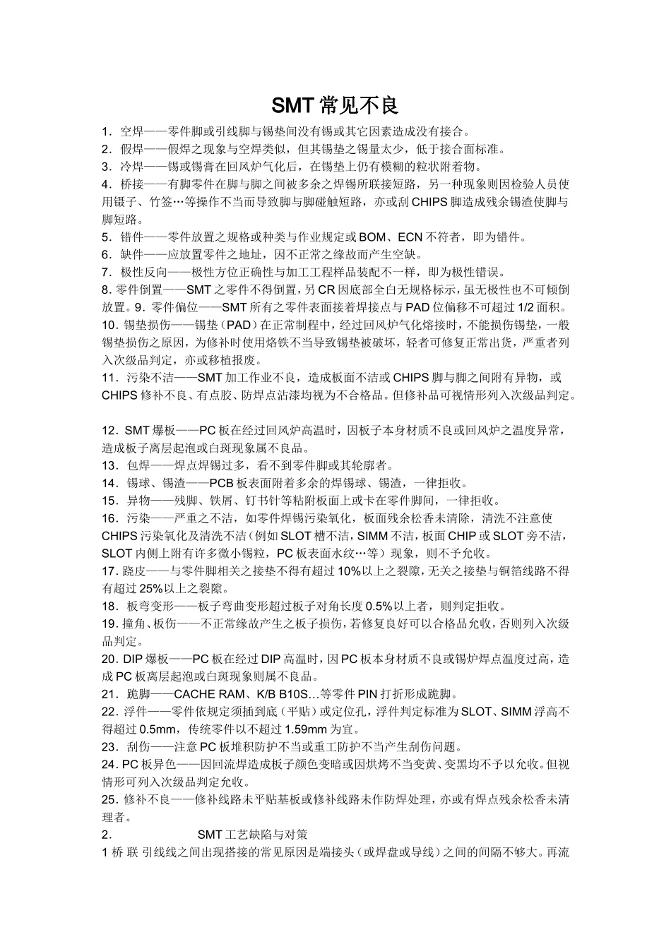 SMT常见不良.doc_第1页