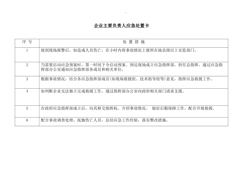 安全生产应急处置卡模板（化工岗位）.docx_第1页