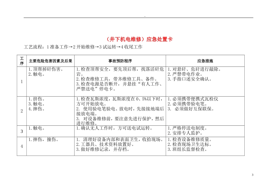 安全生产应急处置卡模板（井下作业）.doc_第3页