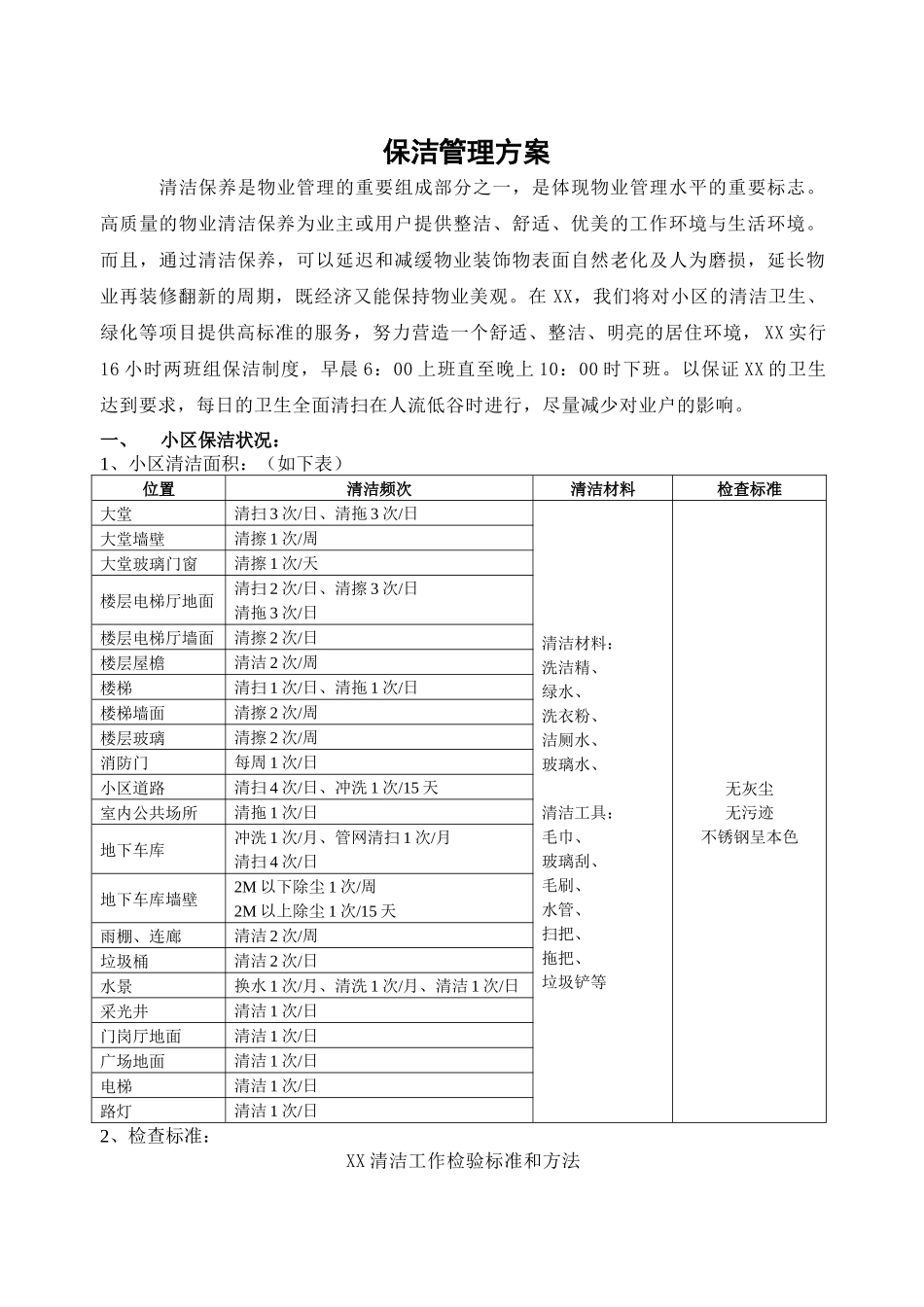保洁管理方案.docx_第1页