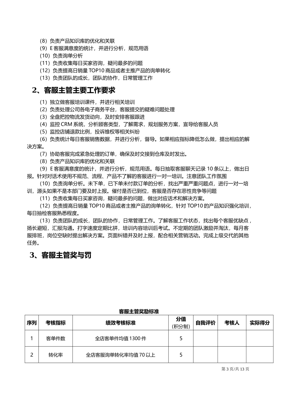 电商网店零售客服部服务管理规定.docx_第3页