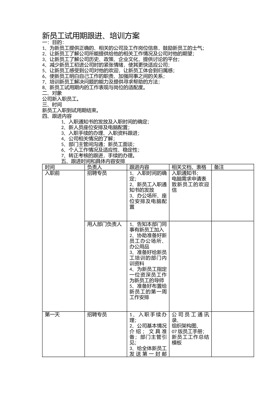 09-新员工试用期跟进计划方案.docx_第1页