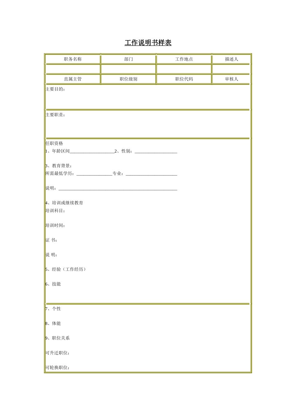 工作说明书样表.doc_第1页