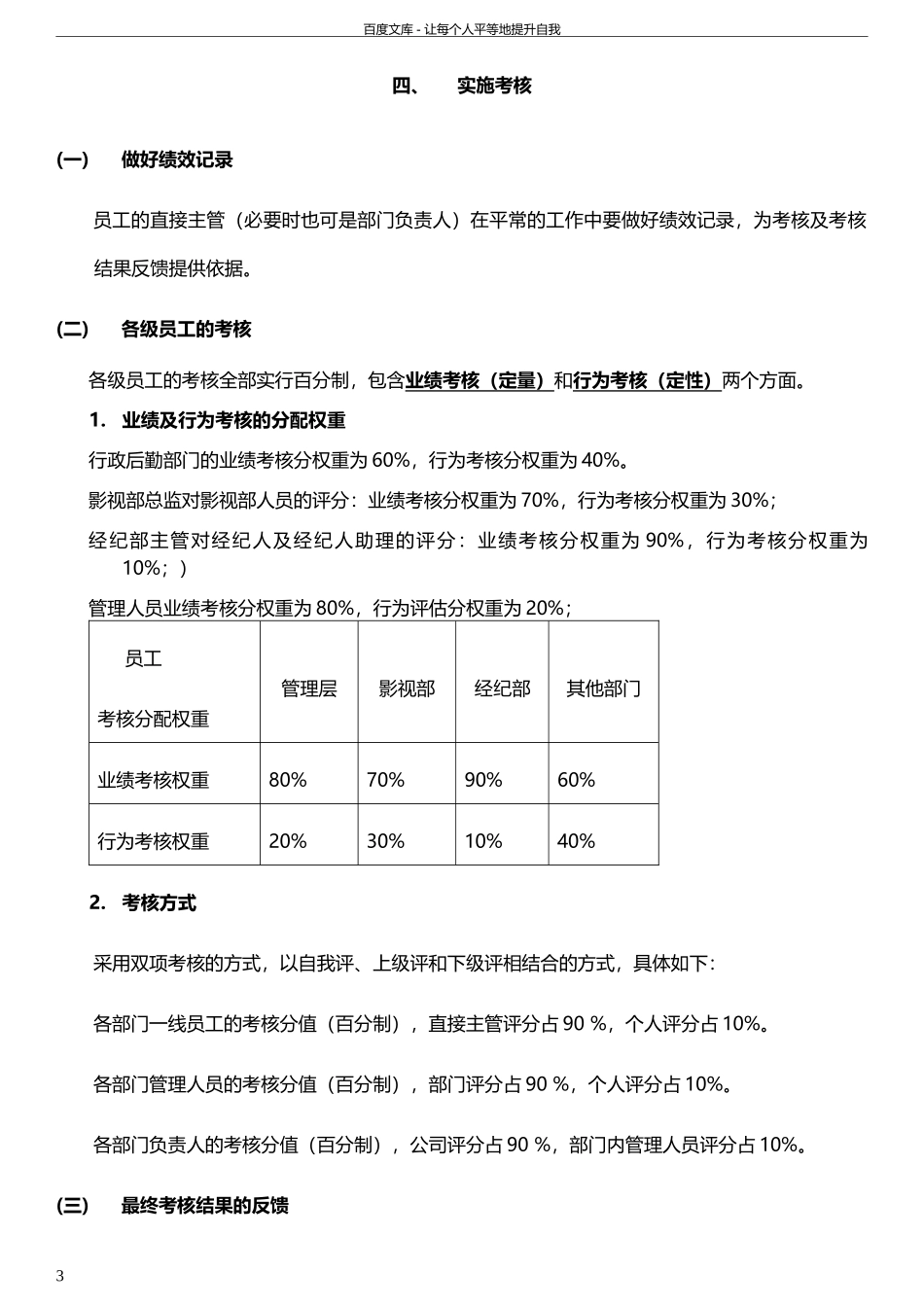 瀚和传媒公司绩效考核管理制度.docx_第3页