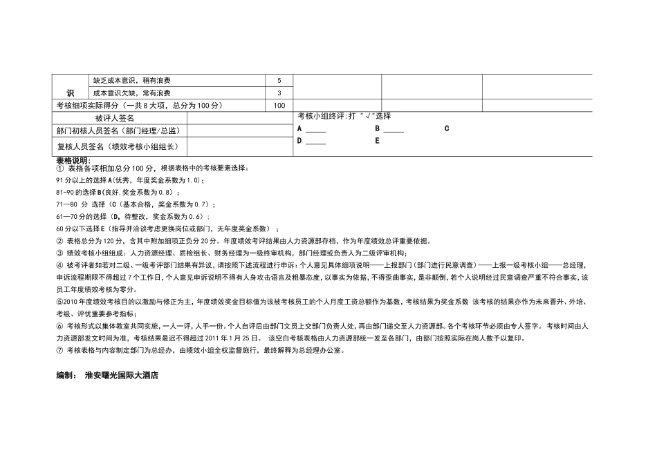 酒店部门年度绩效评估考核.doc_第3页