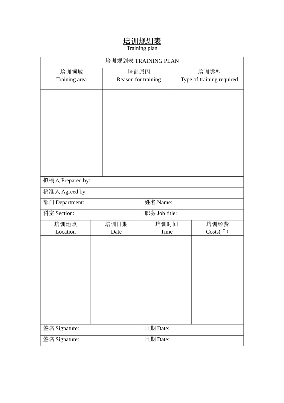 培训规划表 (3).doc_第1页