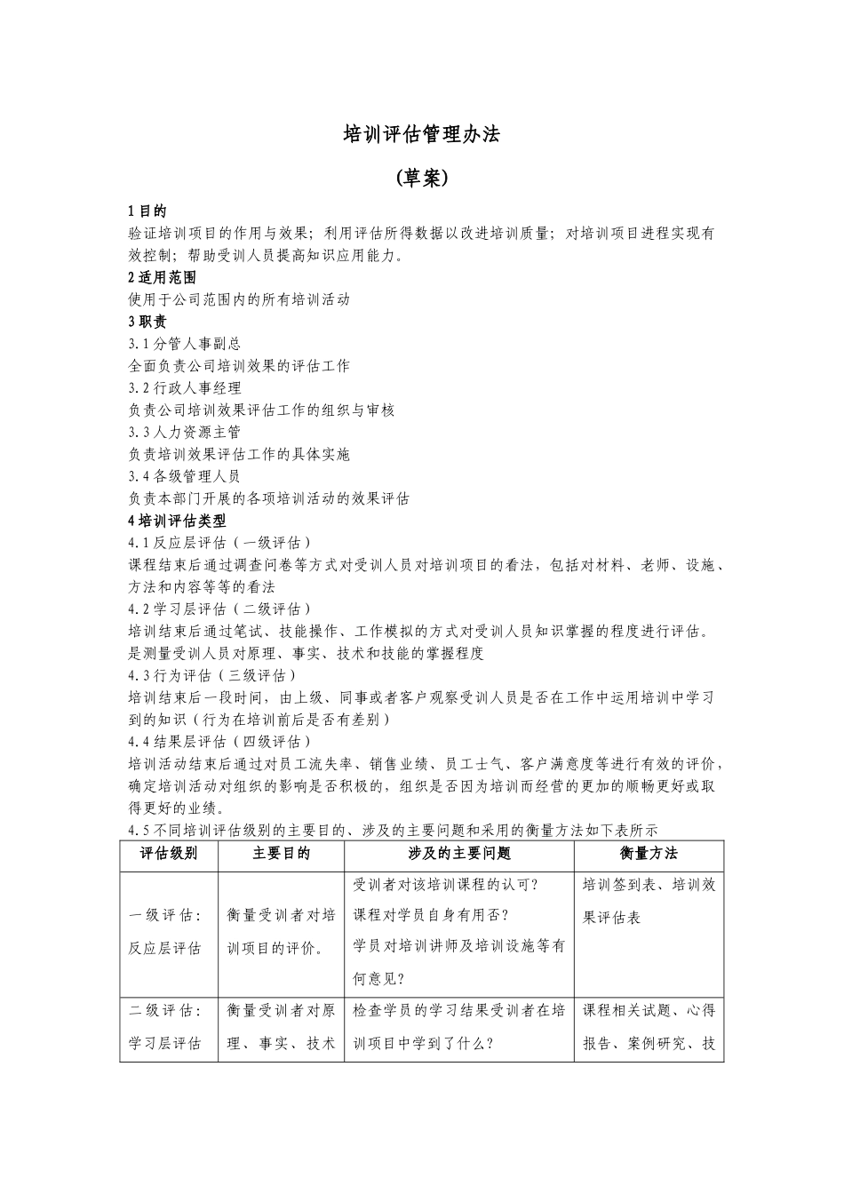 培训评估管理办法(修改).docx_第1页