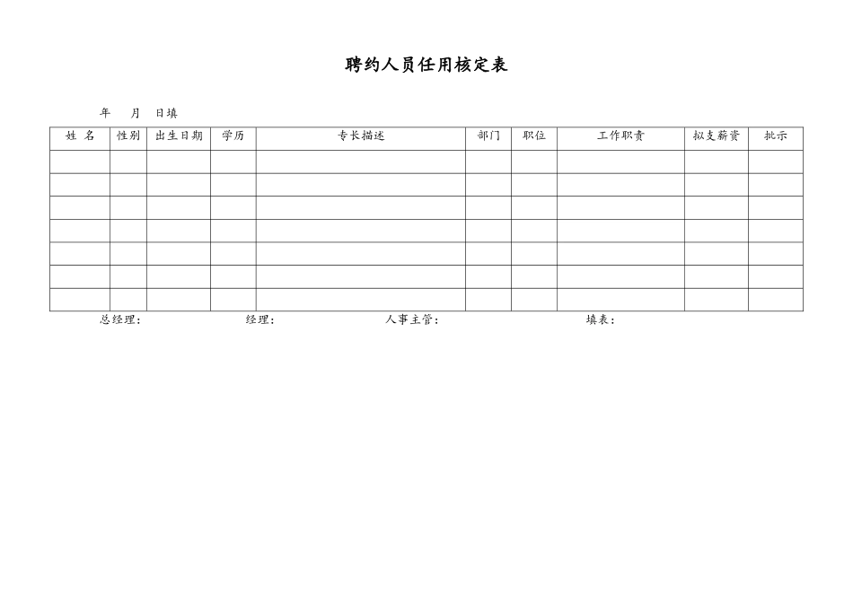 聘约人员任用核定表.doc_第1页