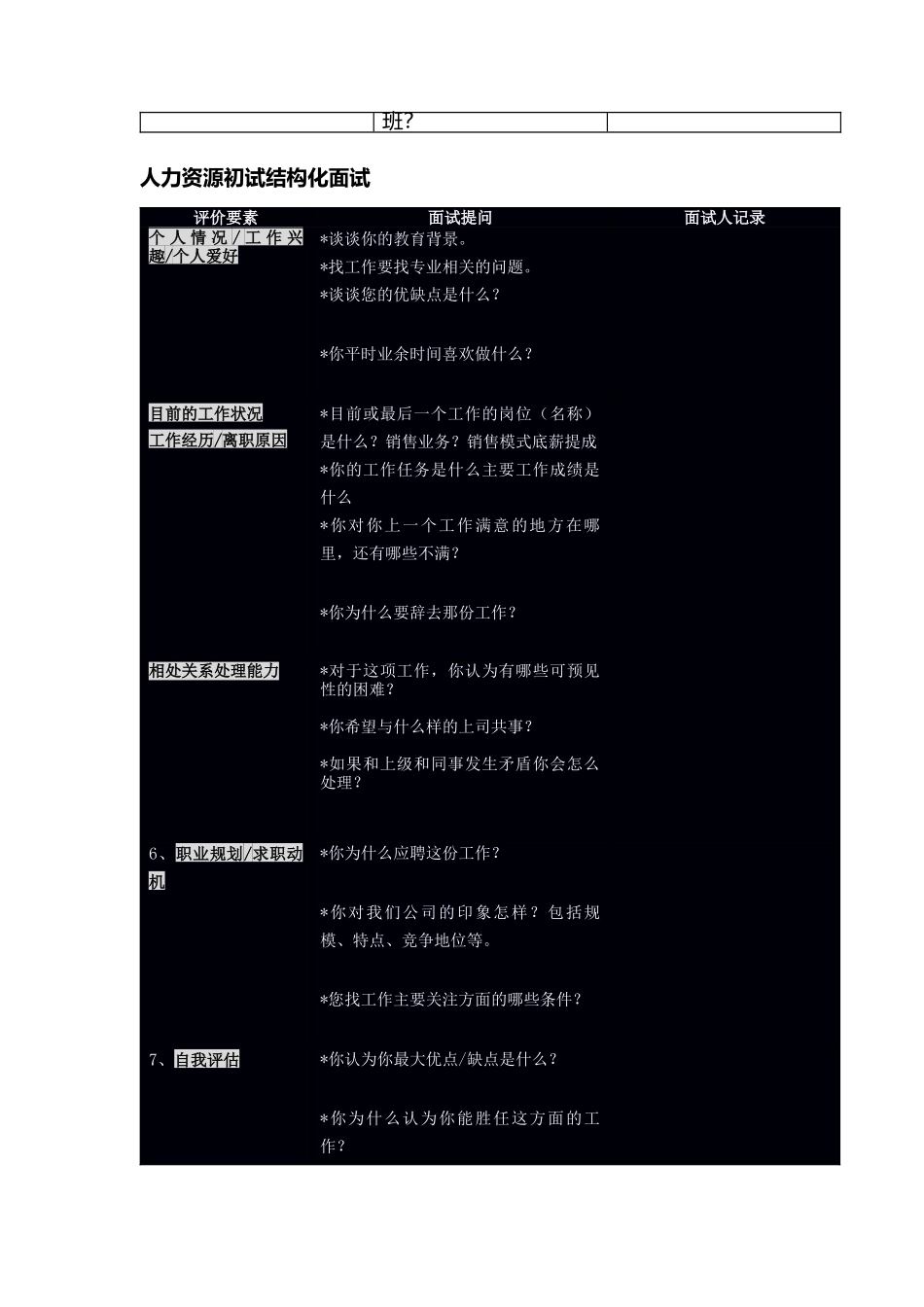 市场营销人员结构化面试题目.docx_第3页
