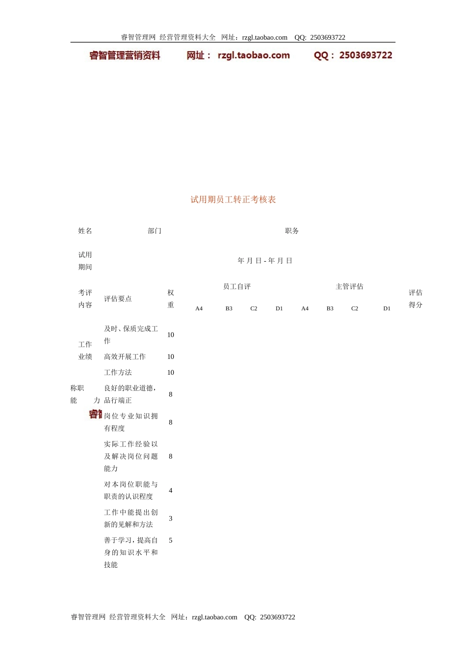 试用期员工转正考核表 (3).doc_第1页