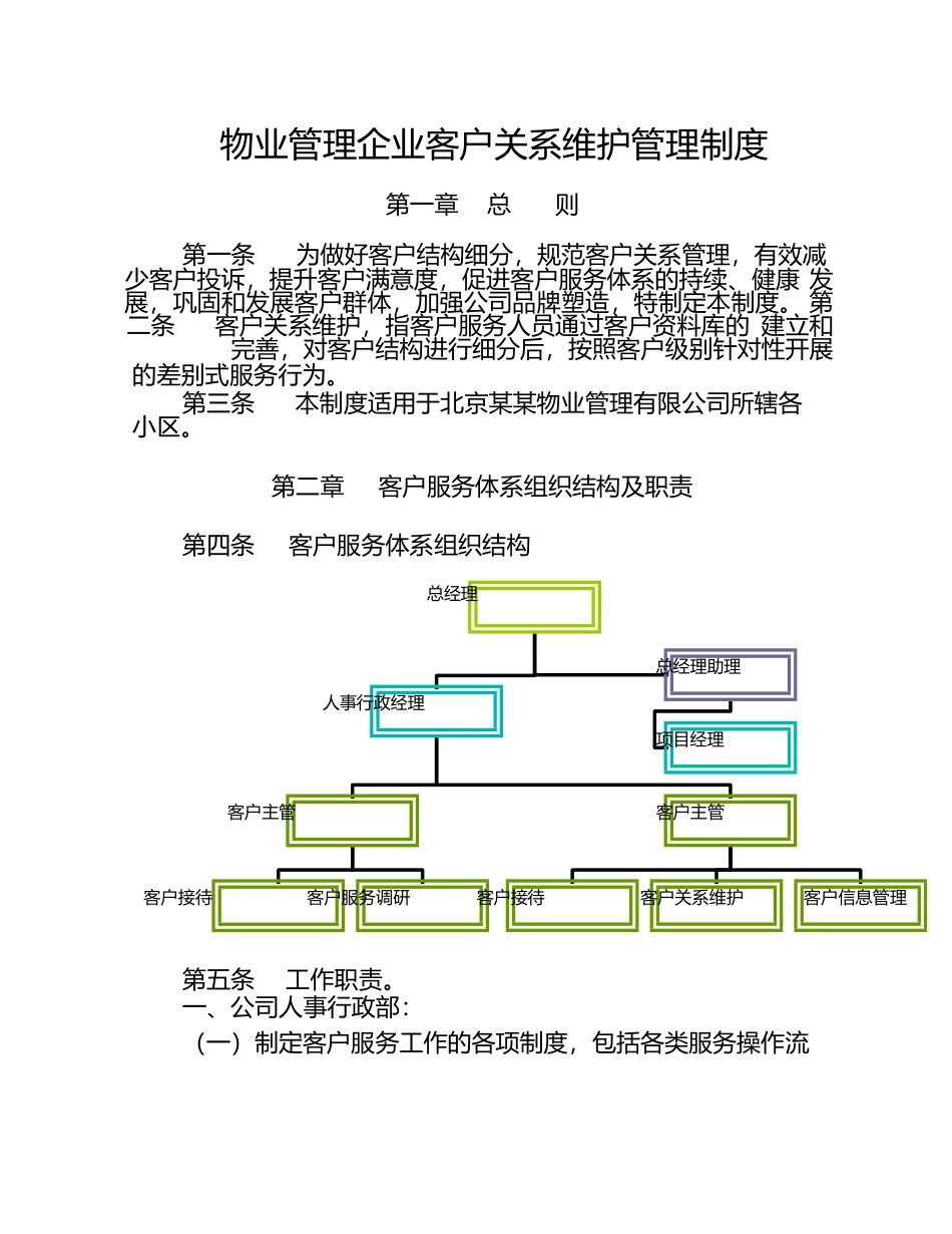 物业管理企业客户关系维护制度(人事行政类).docx_第1页