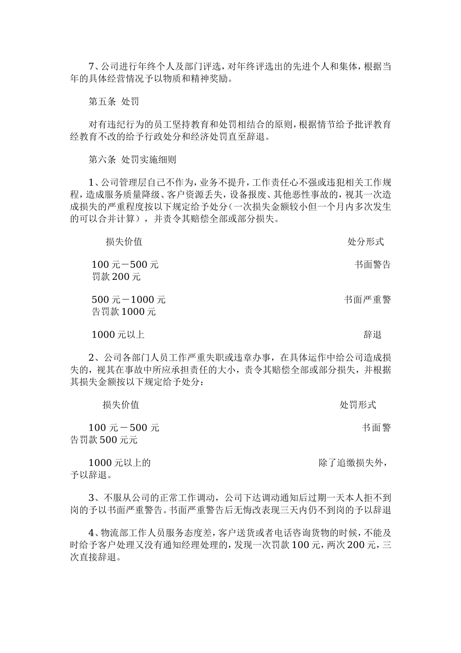 物流公司奖惩制度.doc_第2页