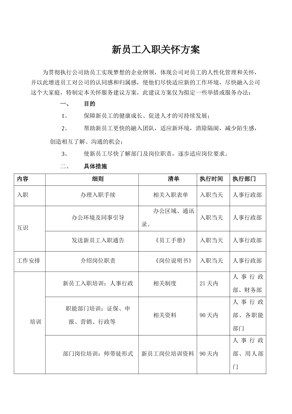 新员工关怀计划 3页.docx_第1页