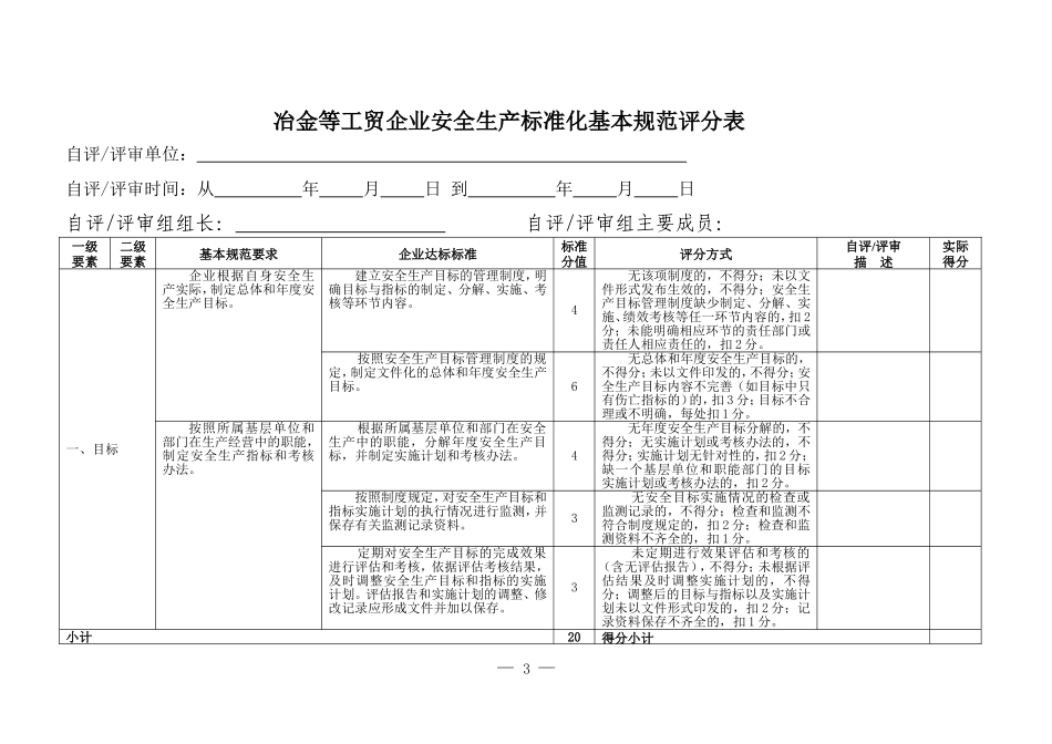 冶金等工贸企业安全生产标准化基本规范评分细则.doc_第3页