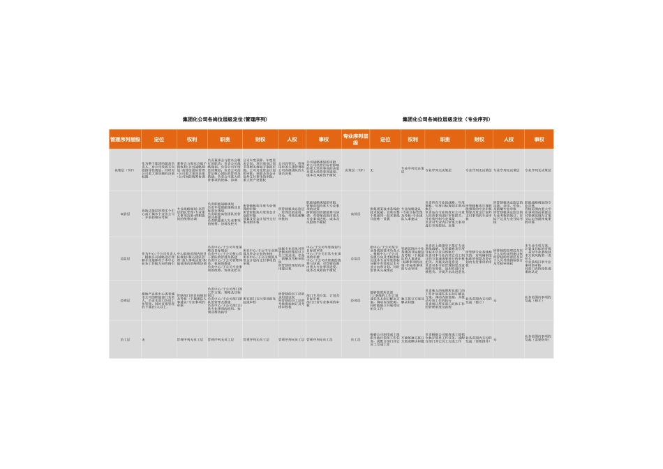 【表格】集团化公司岗位及职级序列模板.xlsx_第1页